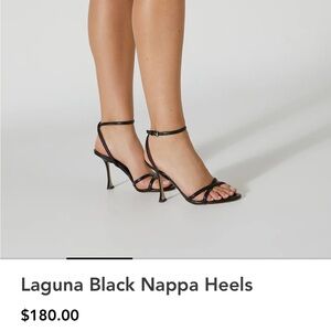 Tony Bianco Laguna Black Nappa Heel in Black